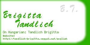brigitta tandlich business card